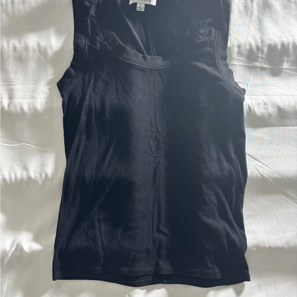 Black Ribbed Tank Top - Women's Classic Sleeveless Tee